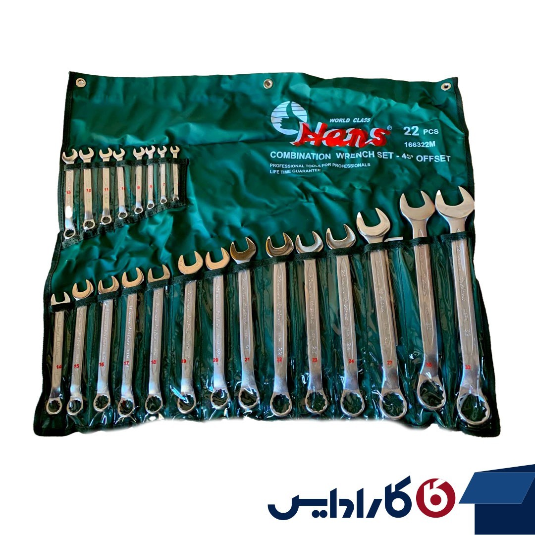 آچار یکسر رینگی 22 عددی 32 - 8 هنس مدل 166322M